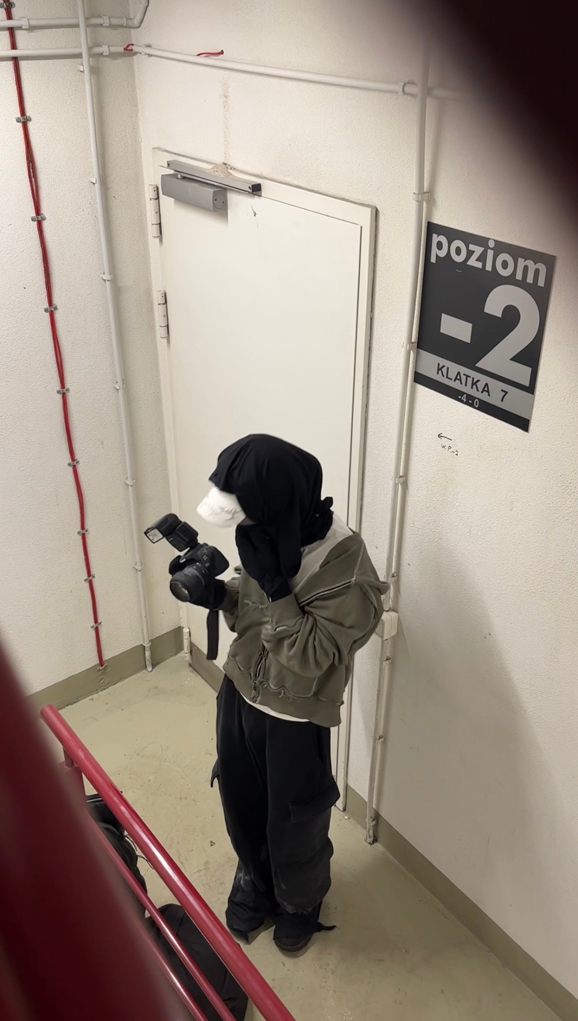 "blank" khaki distressed hoodie