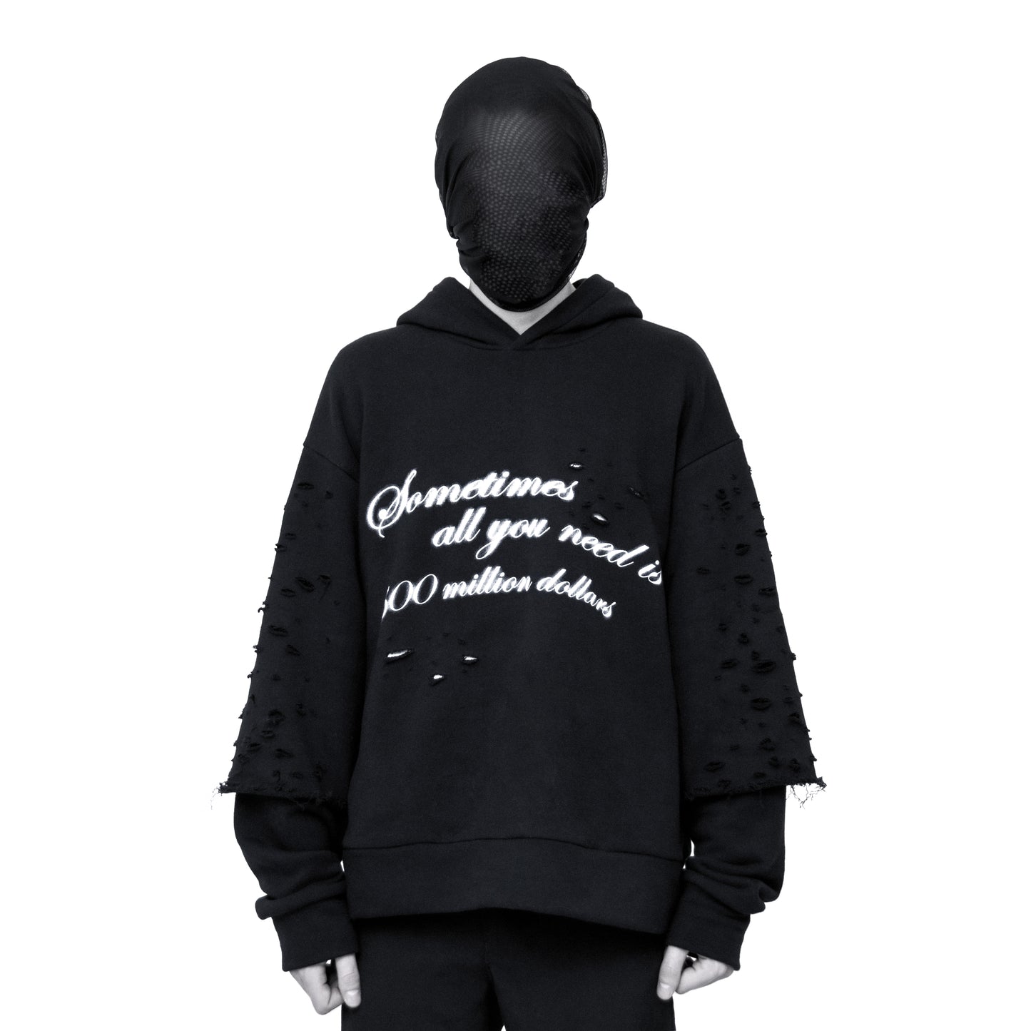 "500 million dollars" distressed hoodie
