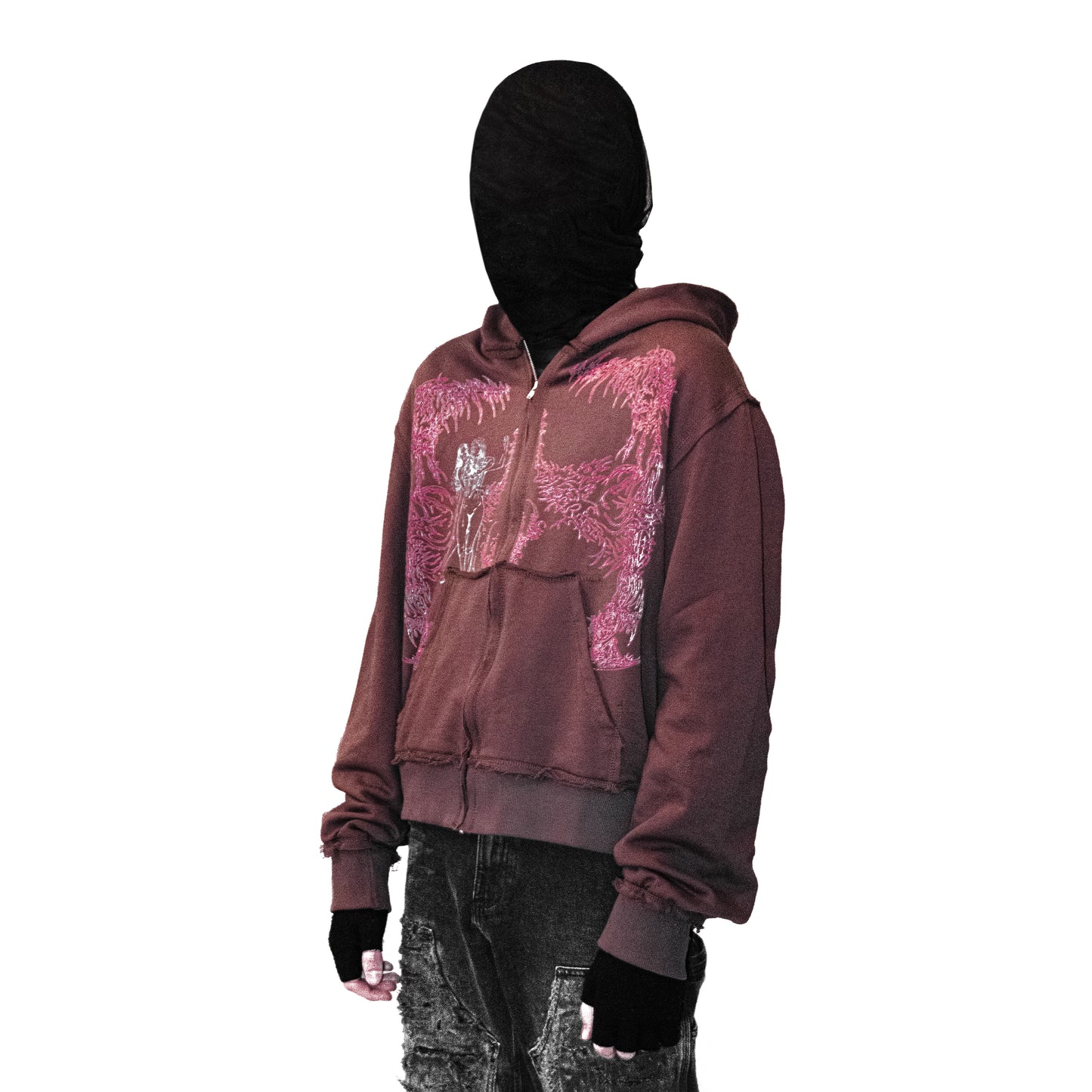"nymph" brązowe hoodie