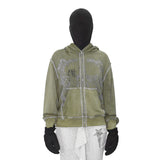 "nymph" khaki hoodie