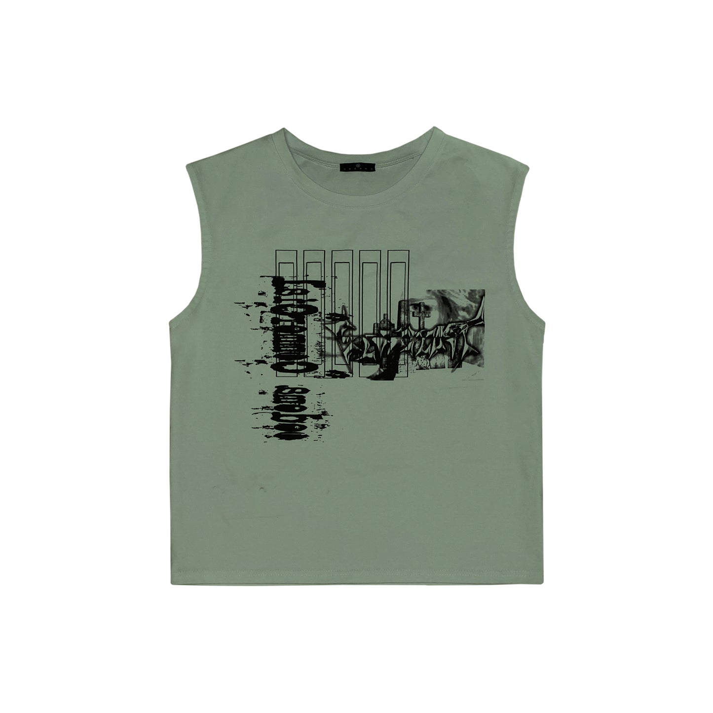 "issue" khaki tank-top