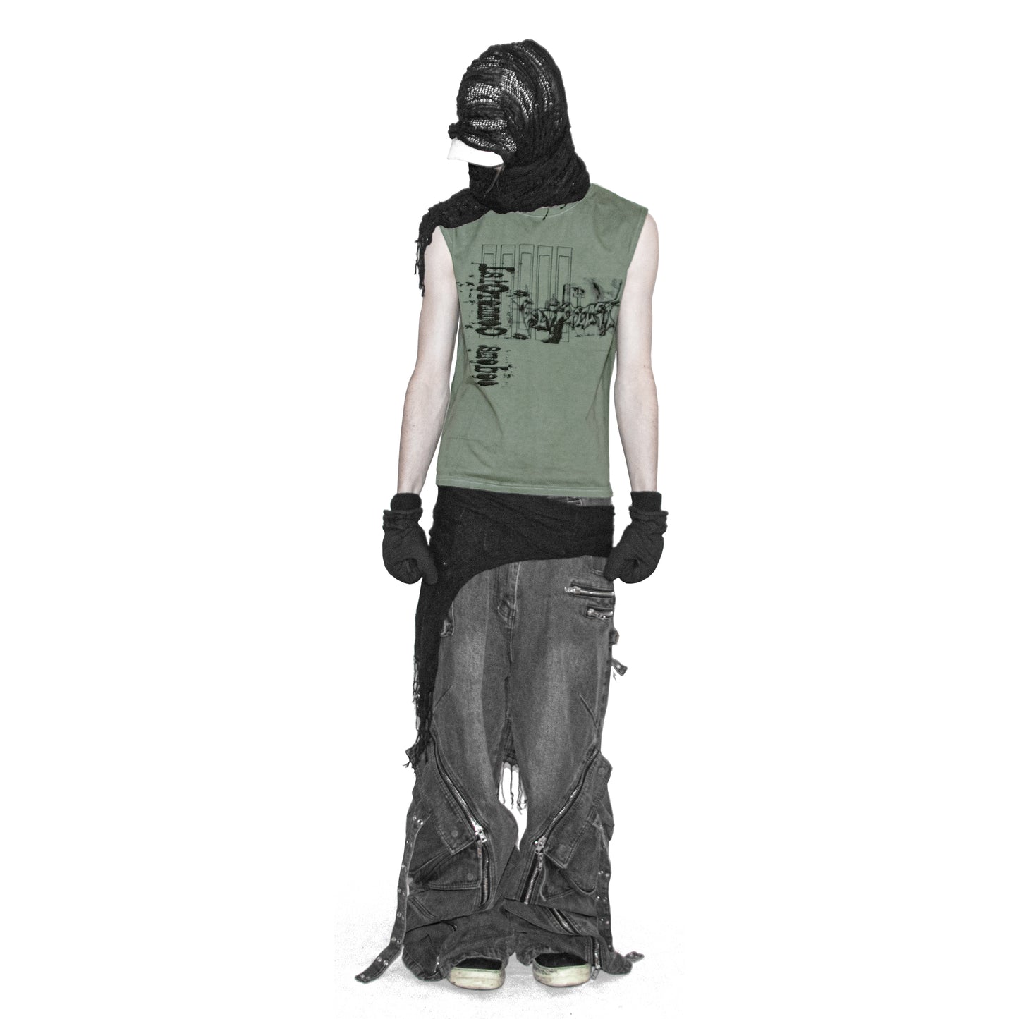 "issue" khaki tank-top