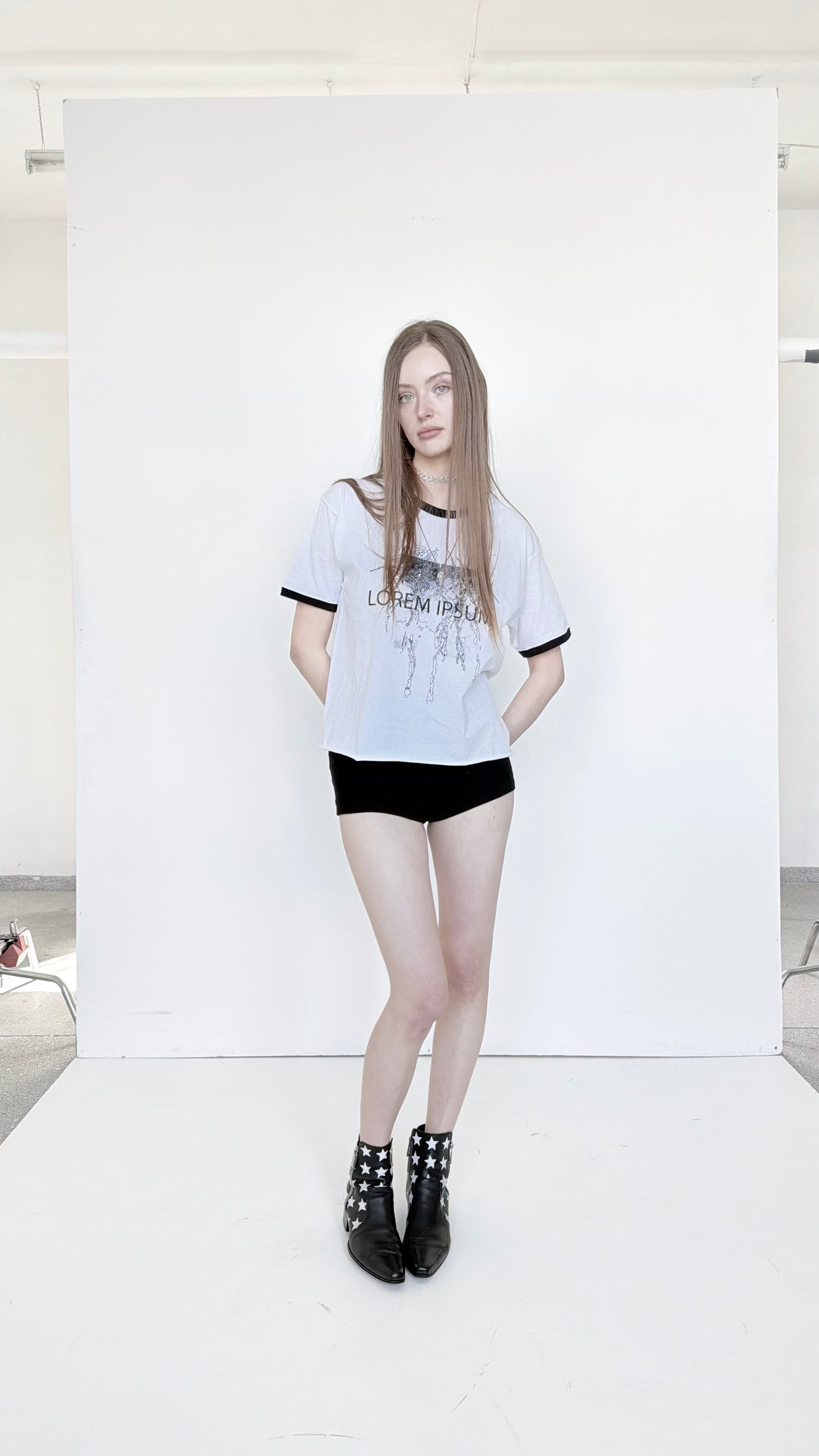 "PunkWebSchool" biały t-shirt