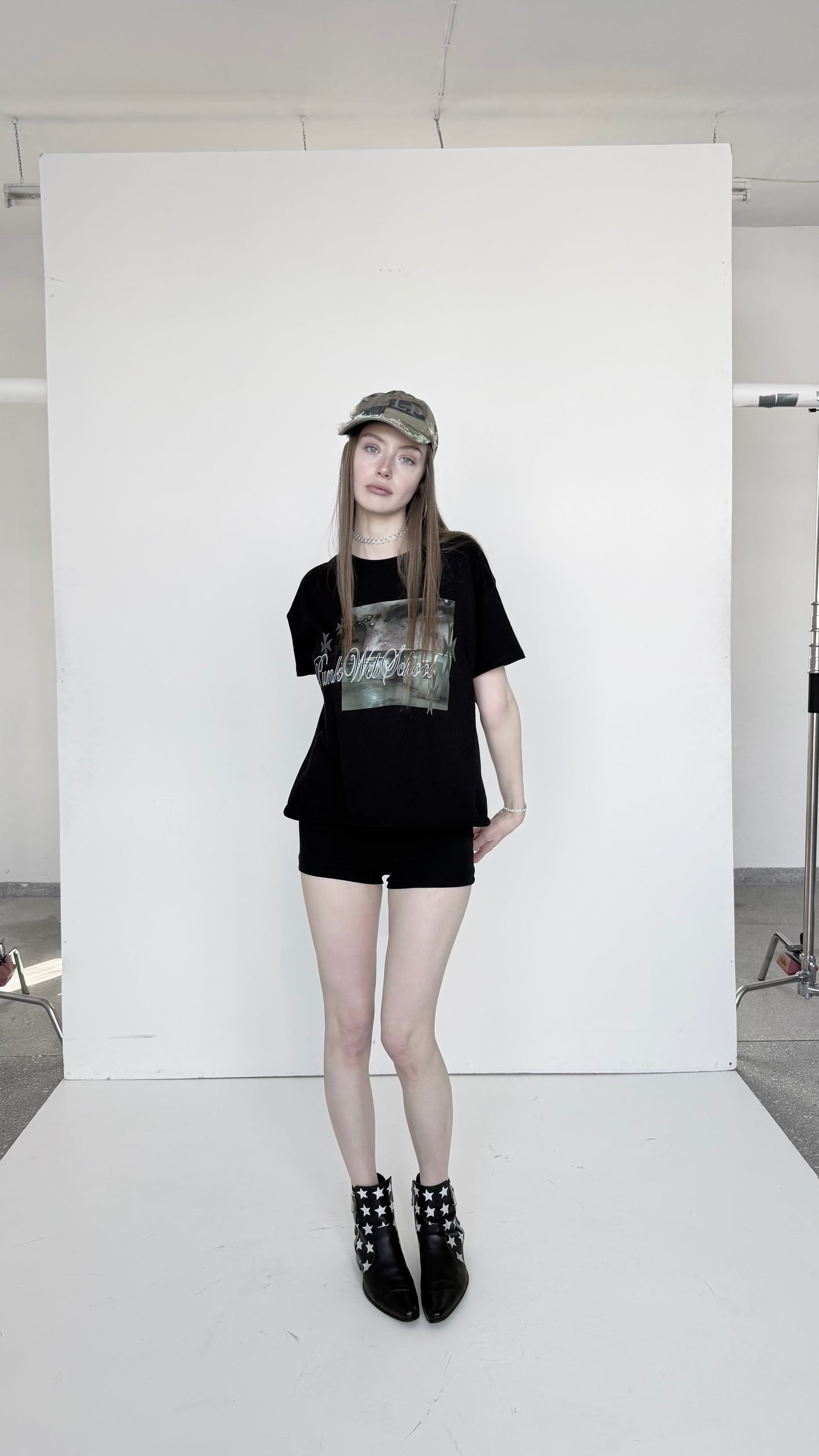 "PunkWebSchool" biały t-shirt