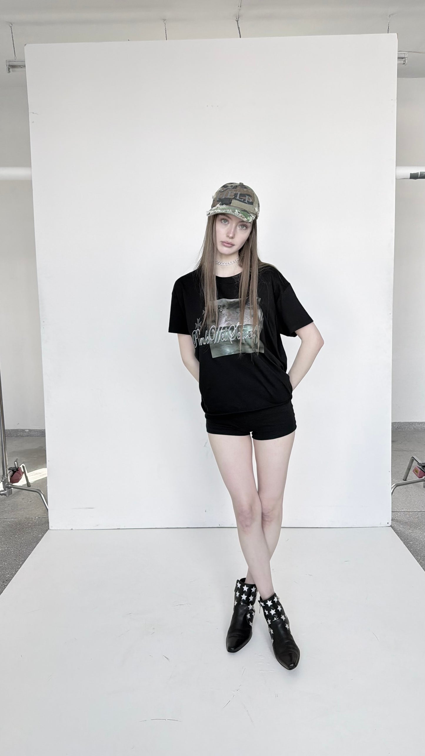 "PunkWebSchool" biały t-shirt
