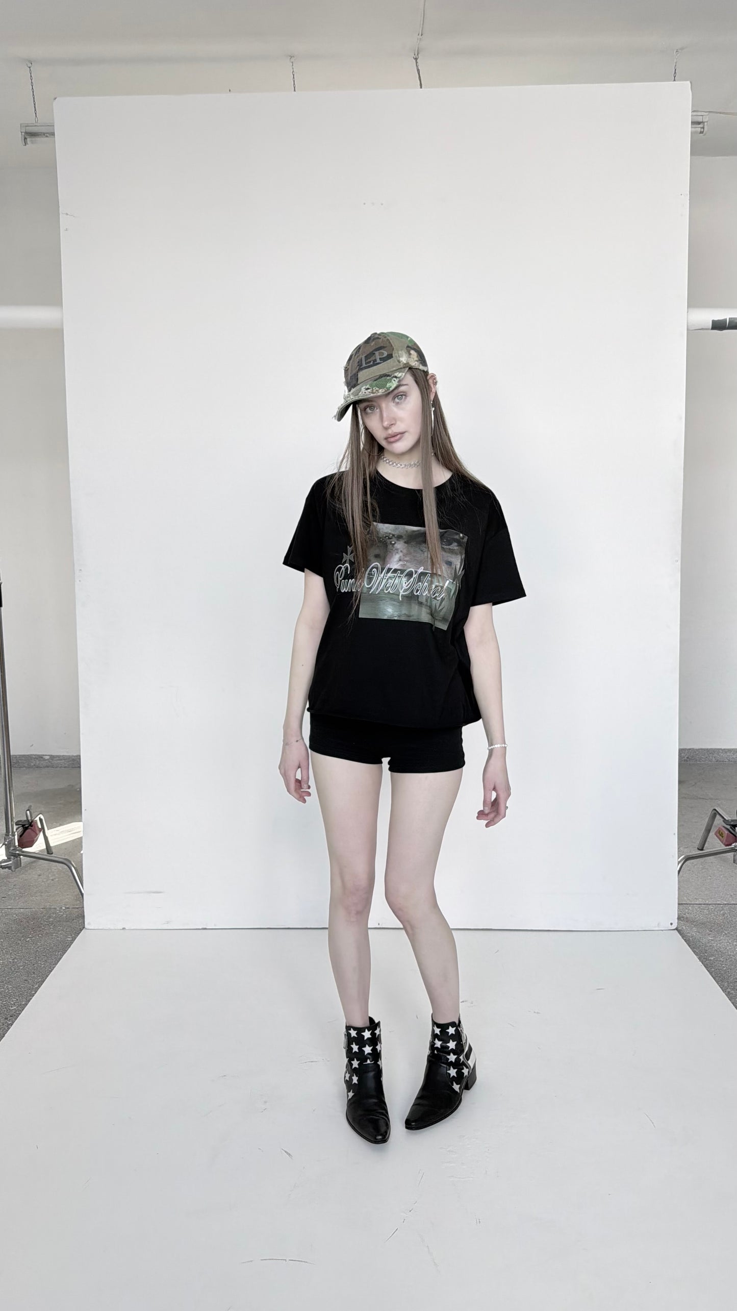 "PunkWebSchool" biały t-shirt