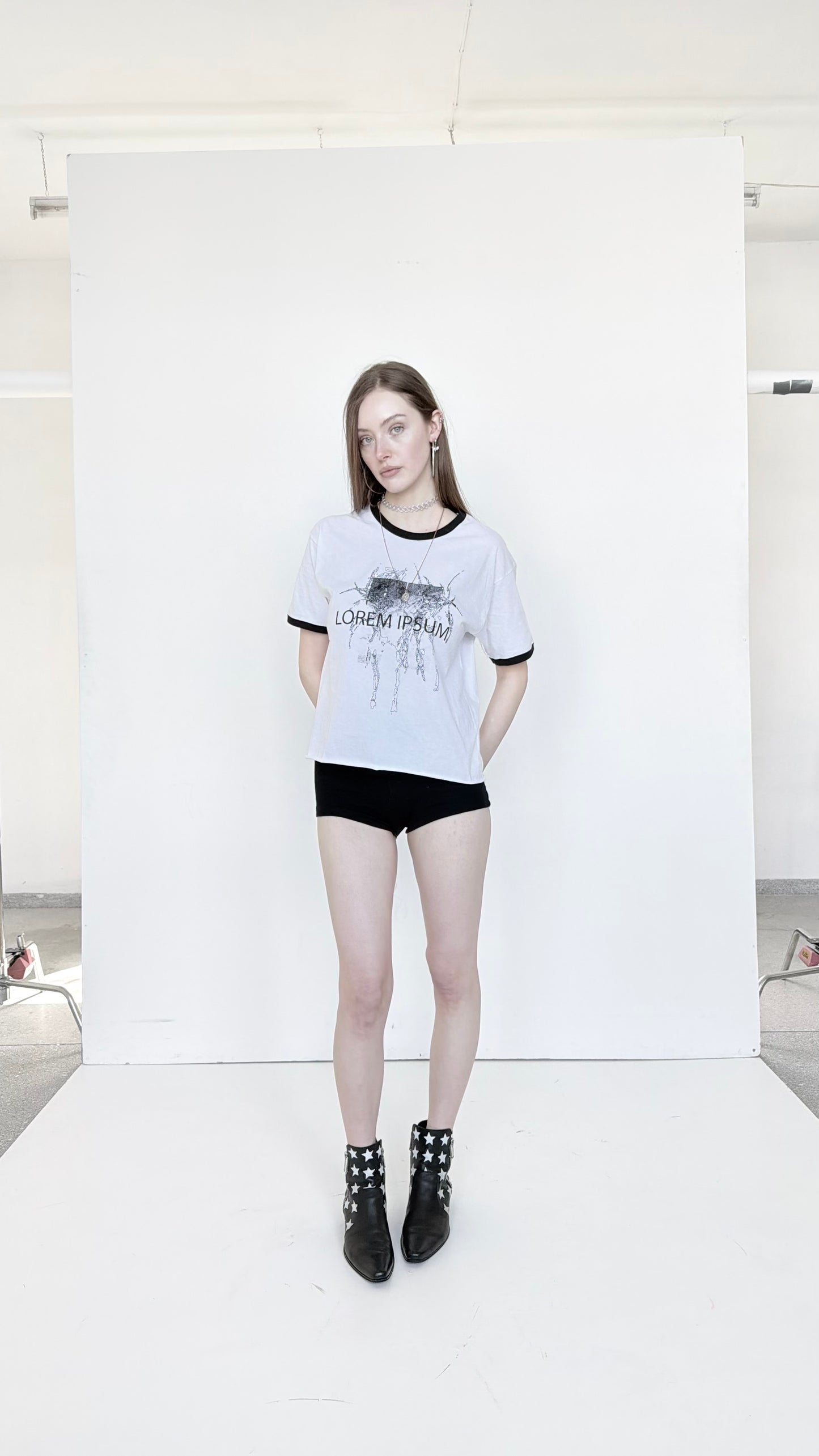 "PunkWebSchool" biały t-shirt