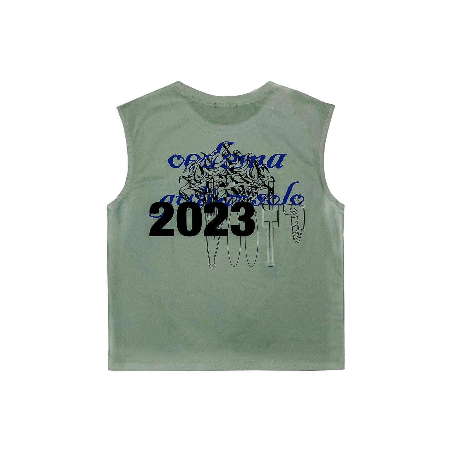 "issue" khaki tank-top