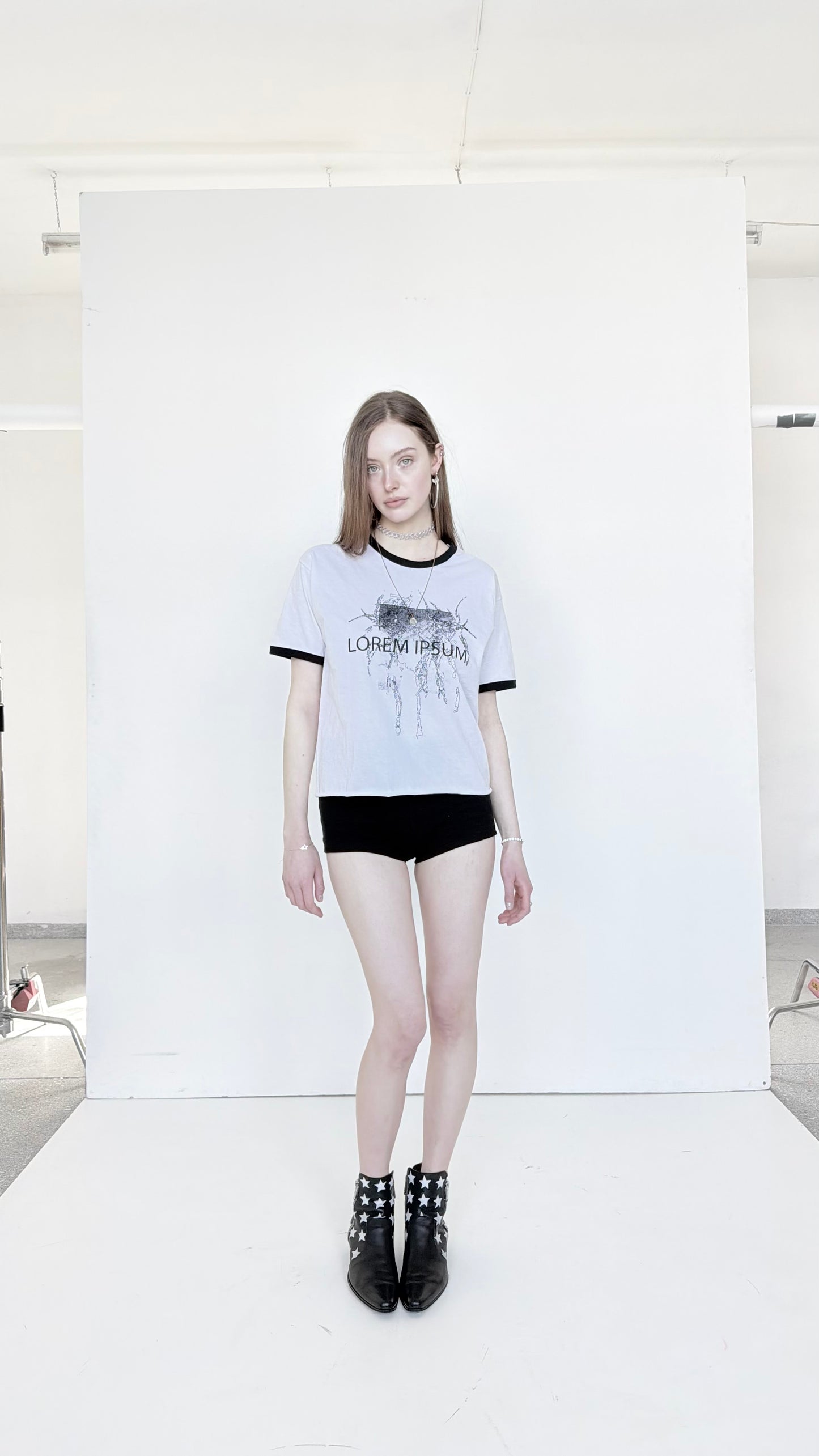 "PunkWebSchool" biały t-shirt