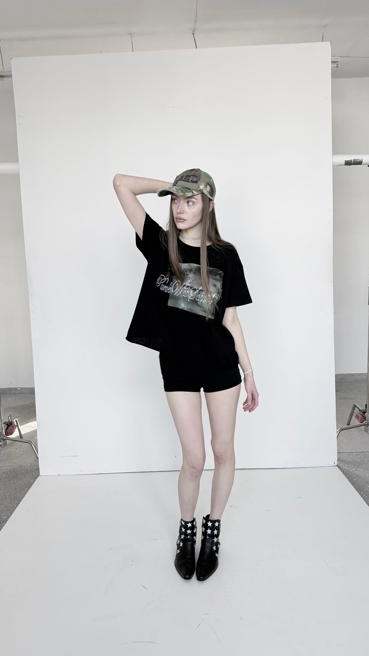 "PunkWebSchool" biały t-shirt