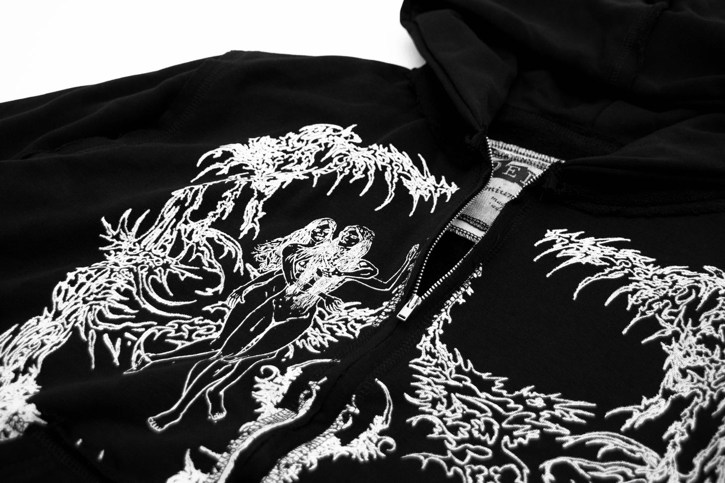 "nymph" black hoodie