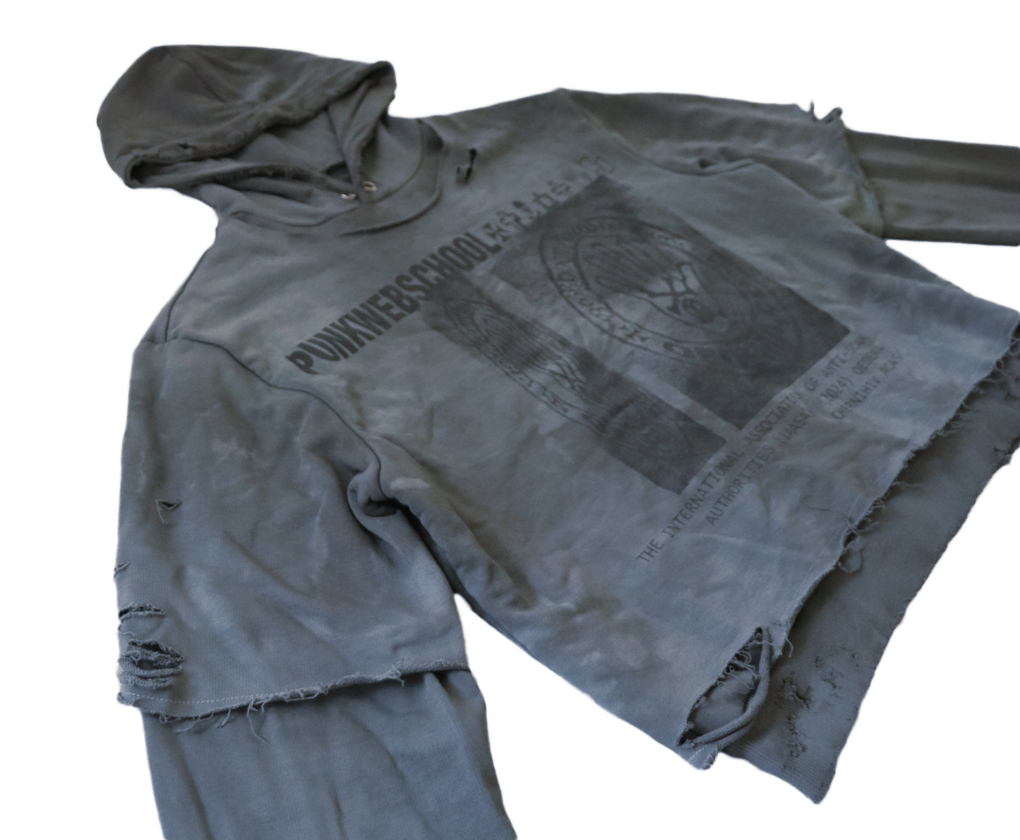 "PunkWebSchool" graphite hoodie