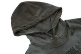 "PunkWebSchool" graphite distressed hoodie
