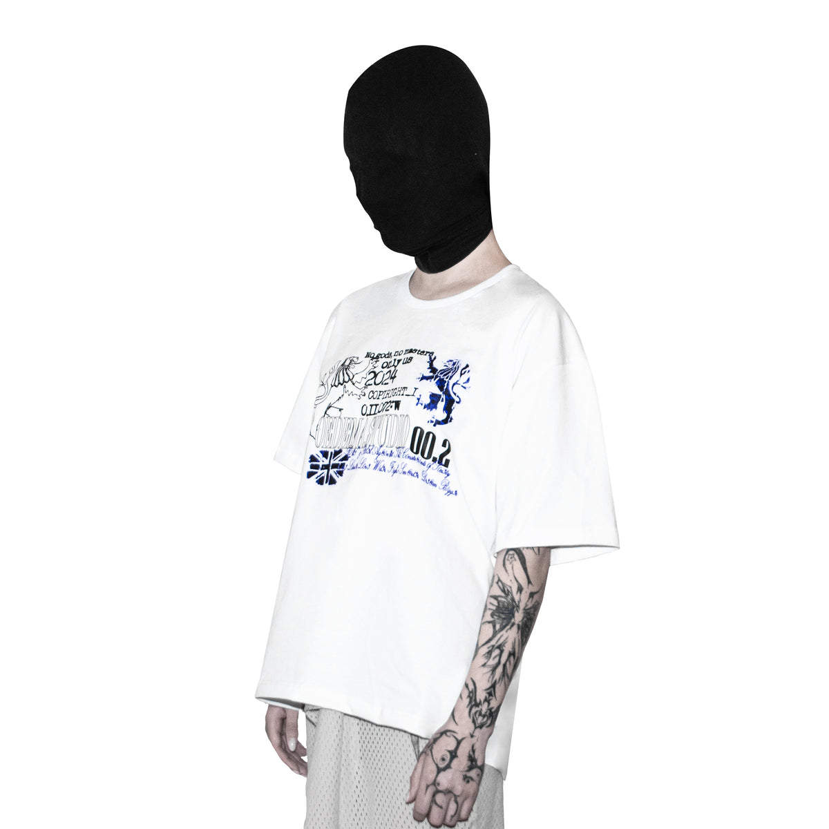 "no gods, no masters" white t-shirt