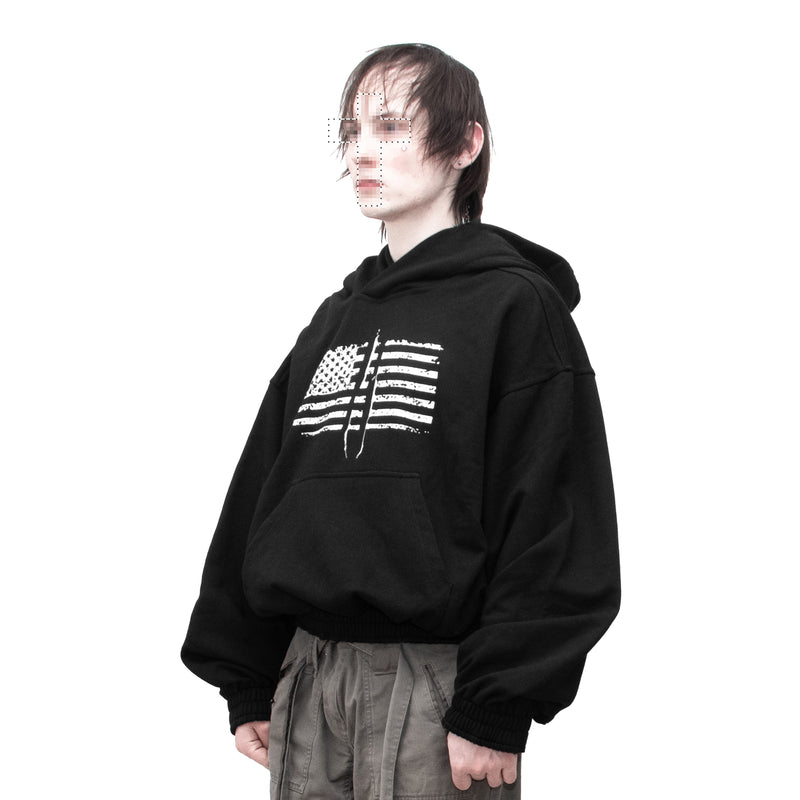 "Stars and Stripes" black hoodie