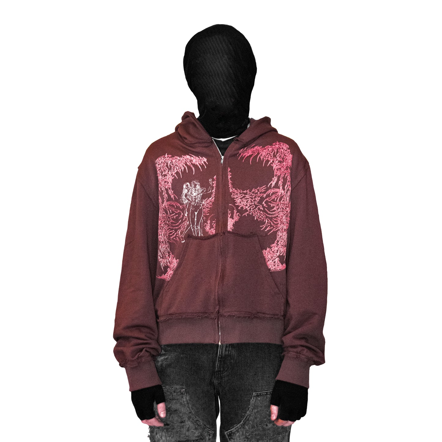 "nymph" brown hoodie