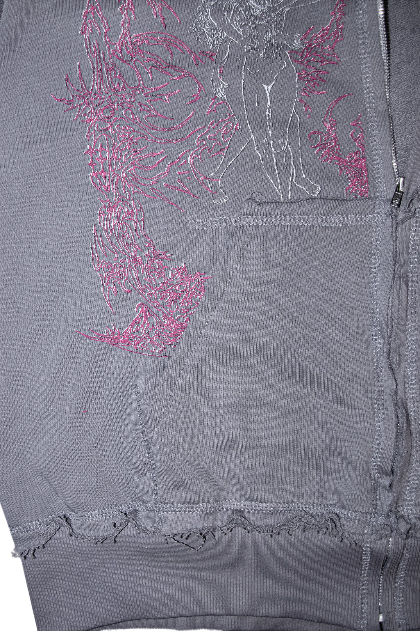 "nymph" grey hoodie